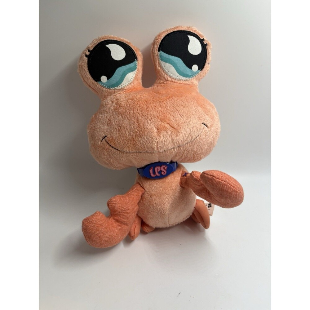 Littlest Pet Shop LPS VIP Hermit Crab Plush 2008 Hasbro Stuffed Animal Collar